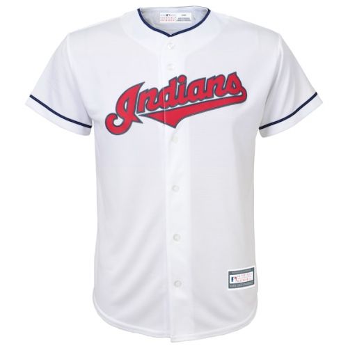 Outerstuff Youth Cleveland Indians White Replica Blank Team Jersey