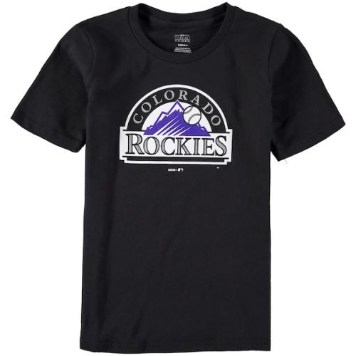  Outerstuff Youth Colorado Rockies Black Primary Logo T-Shirt