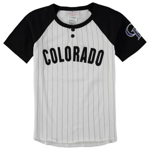  Outerstuff Youth Colorado Rockies WhiteBlack Game Day Jersey T-Shirt