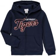 Outerstuff Youth Detroit Tigers Navy Wordmark Full-Zip Hoodie