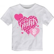Outerstuff Girls Toddler San Francisco Giants White Bubbly Luv T-Shirt