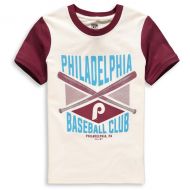 Outerstuff Youth Philadelphia Phillies CreamBurgundy Timeless Pastime Ringer T-Shirt