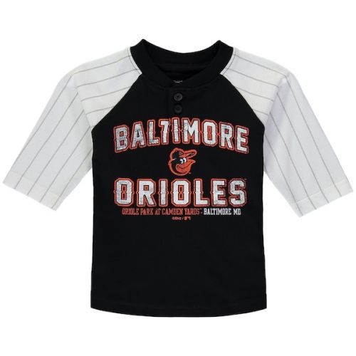  Outerstuff Toddler Baltimore Orioles Black The Original 34-Sleeve T-Shirt
