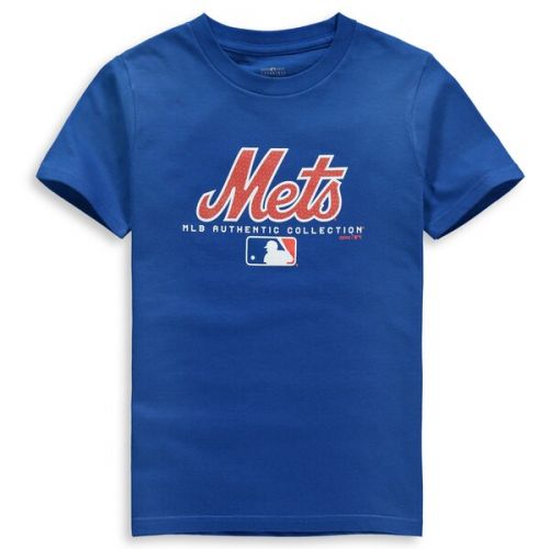  Outerstuff Youth New York Mets Royal Team Drive On-Field Authentic T-Shirt