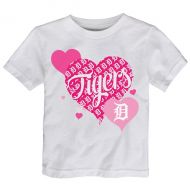 Outerstuff Girls Toddler Detroit Tigers White Bubbly Luv T-Shirt