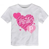 Outerstuff Girls Toddler Pittsburgh Pirates White Bubbly Luv T-Shirt