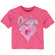 Outerstuff Girls Infant Baltimore Orioles Pink Unfoiled Love T-Shirt