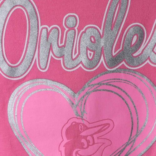  Outerstuff Girls Infant Baltimore Orioles Pink Unfoiled Love T-Shirt