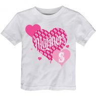 Outerstuff Girls Toddler Seattle Mariners White Bubbly Luv T-Shirt