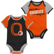 Outerstuff Newborn Baltimore Orioles Black/Orange Baseball Star Two-Pack Bodysuit Set