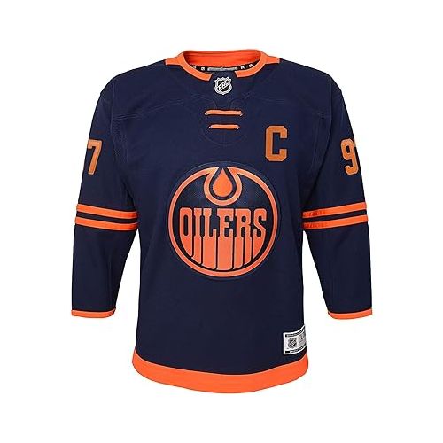  Connor McDavid Edmonton Oilers #97 Navy Youth 4-20 Alternate Premier Jersey