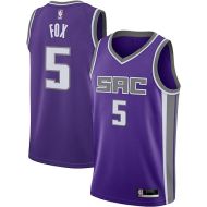 De'Aaron Fox Sacramento Kings NBA Kids Youth 8-20 Purple Icon Edition Swingman Jersey