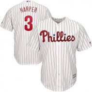 Outerstuff Bryce Harper Philadelphia Phillies White Youth 8-20 Cool Base Home Jersey