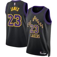 Outerstuff Lebron James Los Angeles Lakers Black #23 Kids Youth 8-20 City Edition 2023/24 Swingman Jersey