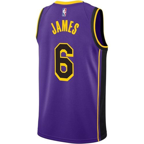  Lebron James Los Angeles Lakers NBA Kids Youth 8-20 Purple Statement Edition Swingman Jersey