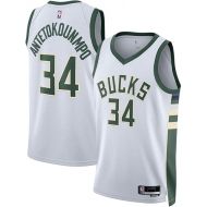 Giannis Antetkounmpo Milwaukee Bucks NBA Kids Youth 8-20 White Association Edition Swingman Jersey