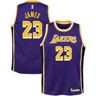 OuterStuff Lebron James Los Angeles Lakers #23 Purple Youth Statement Edition Swingman Jersey