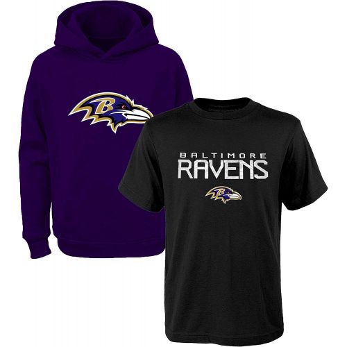  OuterStuff NFL Youth 8-20 Polyester Performance Primary Logo Hoodie & T-Shirt 2 Pack Set