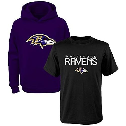  OuterStuff NFL Youth 8-20 Polyester Performance Primary Logo Hoodie & T-Shirt 2 Pack Set