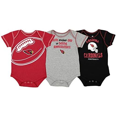  Outerstuff NFL Newborn (0M-9M) and Infant (12M-24M) 3 Pack Creeper Set, Team Variation