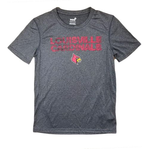  Outerstuff Louisville Cardinals Gray YouthLocomotion Performance T Shirt