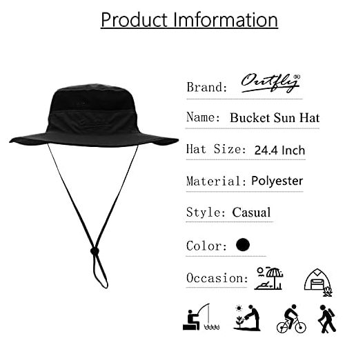  [아마존베스트]Outfly Wide Brim Sun Hat, Mesh Bucket Hat, Lightweight Bonnie Hat, Perfect for Outdoor Activities, Various Colours