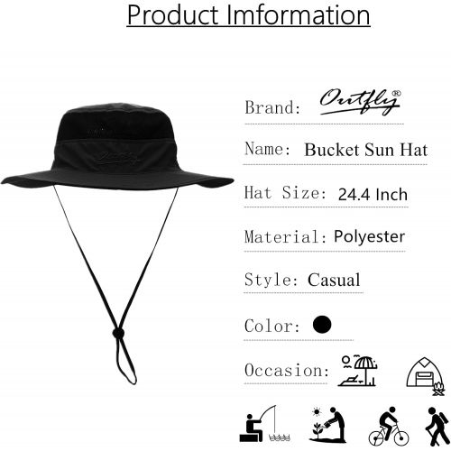  [아마존베스트]Outfly Wide Brim Sun Hat, Mesh Bucket Hat, Lightweight Bonnie Hat, Perfect for Outdoor Activities, Various Colours