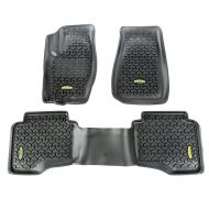 Outland Automotive Outland 391298733 Black Front and Rear Floor Liner Kit For Select Jeep Commander and Grand Cherokee Models