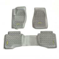 Outland Automotive Outland 391498733 Grey Front and Rear Floor Liner Kit For Select Jeep Commander and Grand Cherokee Models