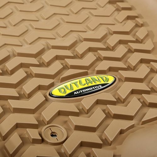  Outland Automotive Outland 391392028 Tan Front Row Floor Liner For Select Jeep Commander and Grand Cherokee Models