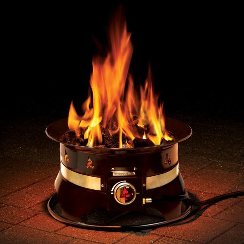  Outland Living Outland Firebowl 870 Premium Outdoor Portable Propane Gas Fire Pit with Cover & Carry Kit, 19-Inch Diameter 58,000 BTU Auto-Ignition