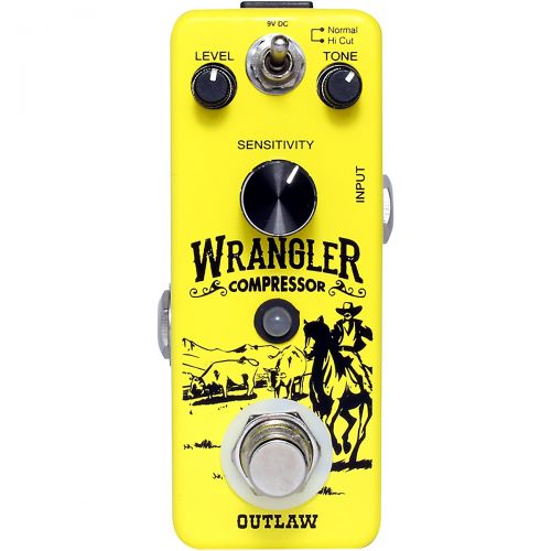  Outlaw Effects},description:The Outlaw Wrangler 2-Mode Compressor pedal herds in extremes and smoothes out your tone while maintaining all of its original character. Dial in subtle