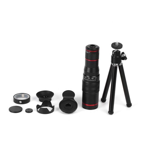  Outopen HD 4K 22x Zoom Mobile Phone Telescope Lens Telephoto External Smartphone Camera with Tripod+Bag Kit