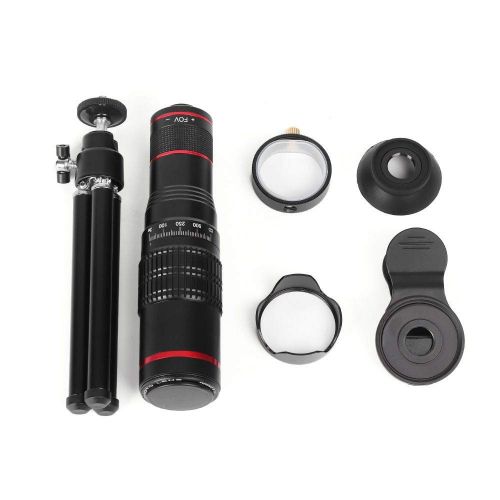  Outopen HD 4K 22x Zoom Mobile Phone Telescope Lens Telephoto External Smartphone Camera with Tripod+Bag Kit