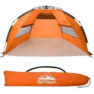 Outrav Pop Up Beach Tent - Quick and Easy Set Up, Family Size, Portable Sun and Water Shelter and Shade Canopy - for Fishing, Camping, Hiking and Outdoor Activities