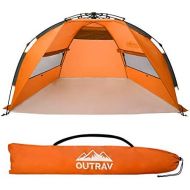 [아마존베스트]Outrav Pop Up Beach Tent - Quick and Easy Set Up, Family Size, Portable Sun and Water Shelter and Shade Canopy - for Fishing, Camping, Hiking and Outdoor Activities