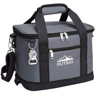 Outrav Collapsible Insulated Cooler Bag ? 6L Thermal Lunch Bag with Bottle Opener, 16 Can Capacity ? Perfect For Camping, Picnics and Travel Handles and Removable Shoulder Strap By Ou