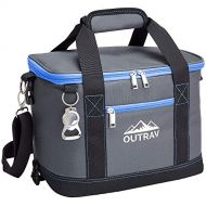 Outrav Collapsible Insulated Cooler Bag ? 6L Thermal Lunch Bag with Bottle Opener, 16 Can Capacity ? Perfect For Camping, Picnics and Travel - Handles and Removable Shoulder Strap - By Ou