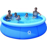 Outraveler Inflatable Swimming Pool 10ft,Outdoor Above Ground Pools for Kids Adults,Top Ring Blow Up Pool Easy Set,Backyard Garden Family