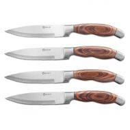 Outset 4 Piece Wooden Steakhouse Knife Set