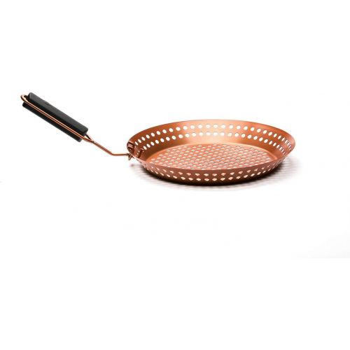  Outset QN77 Grill Skillet with Removable Soft-Grip Handle, Copper Non-Stick