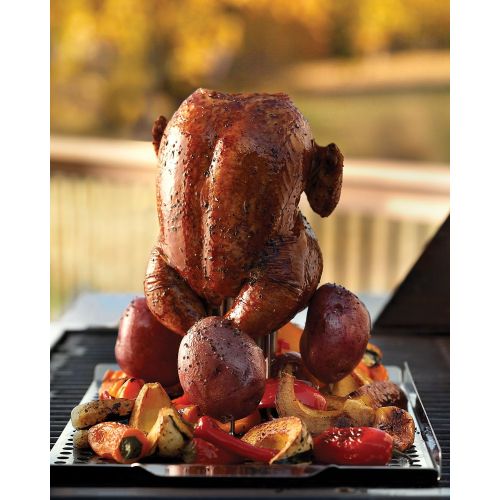  [아마존베스트]Outset QS54 Flavor Roaster for Chicken and Potatoes, Stainless Steel