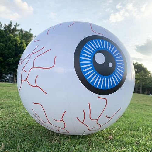  할로윈 용품Outsta Toys Halloween Inflatable Eyeball Glow in The Dark Eye Balls 16inch LED Luminous Eyeballs with 13 Colors Remote Control Halloween Party Favors Balls Large Bouncy Balls for Kids Beach Po