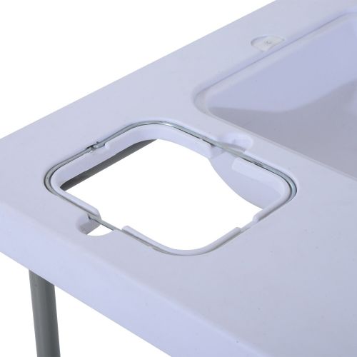  Outsunny Portable Folding Camping Table with Faucet