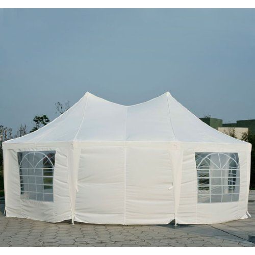  Outsunny 29 x 21 10-Wall Large Party Gazebo Tent - White