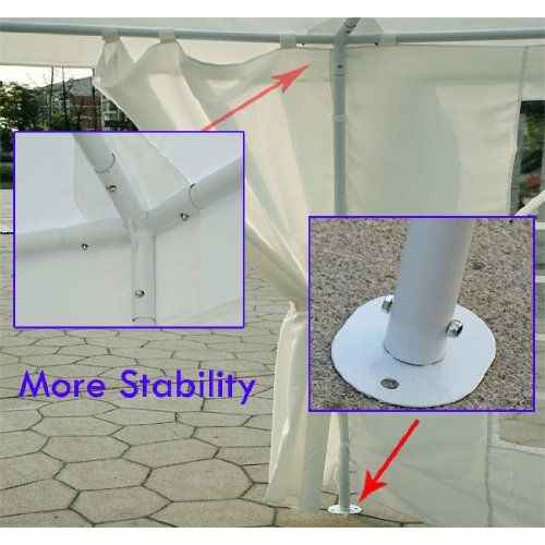  Outsunny 29 x 21 10-Wall Large Party Gazebo Tent - White