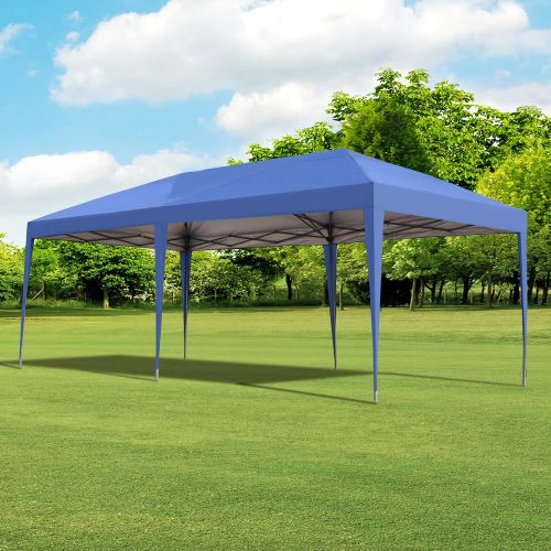  Outsunny Easy Pop Up Canopy Party Tent, 10 x 20-Feet, White