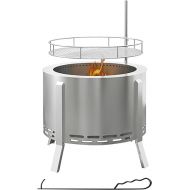 Outsunny 2-in-1 Smokeless Fire Pit, BBQ Grill, 19