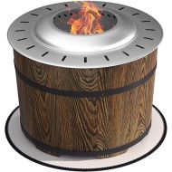 Outsunny Smokeless Fire Pit with Fireproof Mat, 20