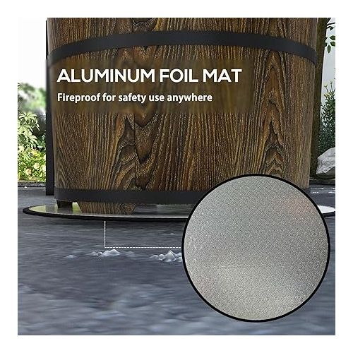  Outsunny Smokeless Fire Pit with Fireproof Mat, 20